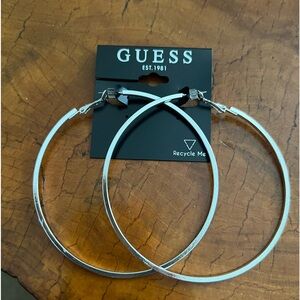 3” Silver Hoop Earrings
